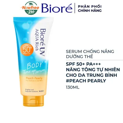 Serum Chống Nắng Dưỡng Thể Bioré Peach Pearly 130ml