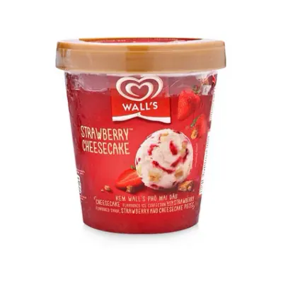 Kem Wall's Sel Strawberry Chesse 750ml
