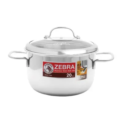 Nồi Inox 304 Nắp Kính Zebra 162296 – 20cm – CX – F