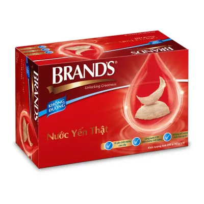 Nước Yến Thật Brand’s Không Đường 6 Hũ x 42g