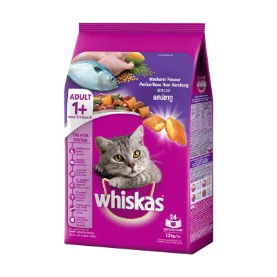 Thức Ăn Cho Mèo Lớn Whiskas Vị Cá Thu Túi 1.2kg