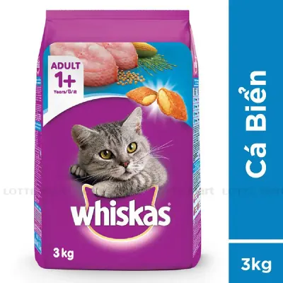 Thức Ăn Cho Mèo Lớn Whiskas Vị Cá Biển 3kg