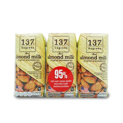 Sữa Hạnh Nhân 137C Không Đường Loc 3 x 180ml
