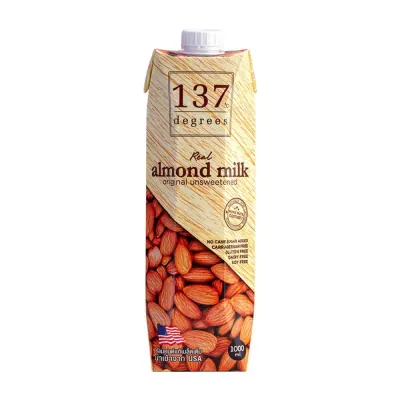 Sữa Hạnh Nhân 137C Nguyên Chất Không Đường Hộp 1L