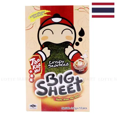Snack Rong Biển Taokaenoi Big Sheet Vị Mayo Tỏi Ớt Hộp 12 Gói x 3.2g