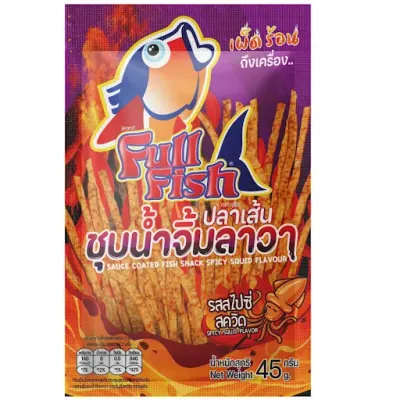 Snack Cá Full Fish Tẩm Sốt Vị Mực Cay 45g-CX
