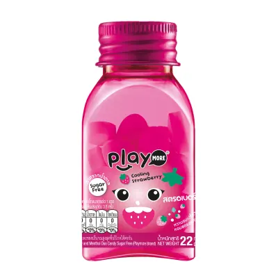Kẹo The Playmore Hương Dâu Tây Hũ 22g