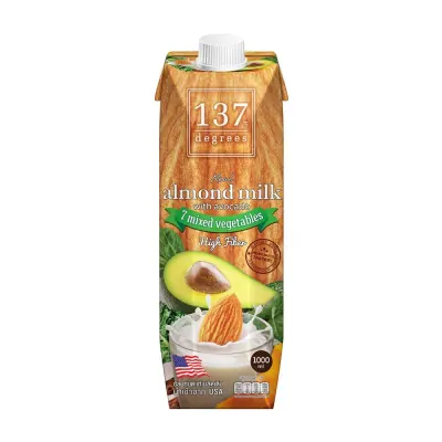 Sữa Hạnh Nhân Bơ Rau Củ Không Đường 137C Hộp 1L