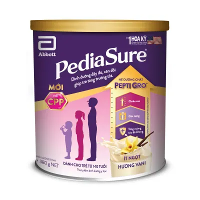Sữa Bột Pediasure Hương Vani Hộp 380g (Cho Trẻ Từ 1-10 Tuổi)