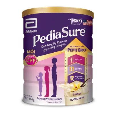 Sữa Bột Pediasure Hương Vani Hộp 1.6kg (Cho Trẻ Từ 1-10 Tuổi)