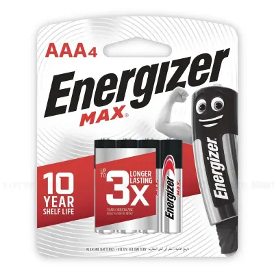 Pin AAA Energizer Max E92 BP4 Vỉ 4 Viên