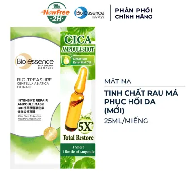 Mặt Nạ Bio-essence Tinh Chất Rau Má Phục Hồi Da 25ml (Mới)