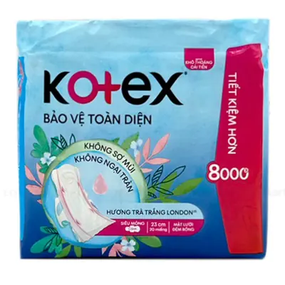 Băng Vệ Sinh Kotex Style Siêu Mỏng Cánh 23cm Gói 20 Miếng