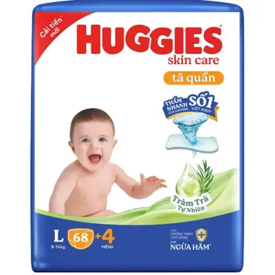 Tã Quần Huggies Super Jumbo Size L 68 Miếng (9-14kg)