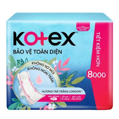 Băng Vệ Sinh Kotex Style Bảo Vệ Toàn Diện Siêu Mỏng Cánh 20 Miếng