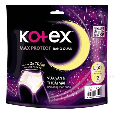 Băng Vệ Sinh Kotex Dạng Quần Size L/xl 2 Miếng