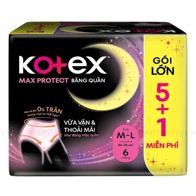 Băng Vệ Sinh Kotex Dạng Quần Size M/l Bịch 5 Miếng