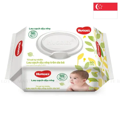 Khăn Ướt Huggies Không Mùi Bịch 80 Miếng