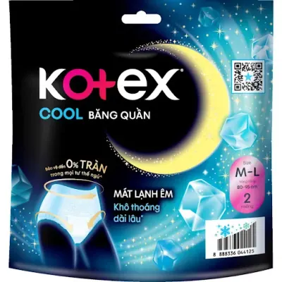 Băng Vệ Sinh Dạng Quần Kotex Cool Size M-L Gói 2 Miếng