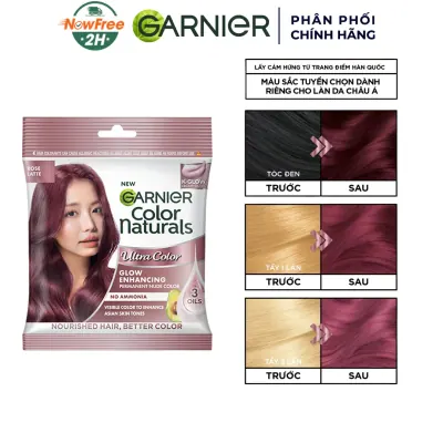 Kem Nhuộm Tóc Garnier Rose Latte - Hồng Trà Sữa 30g