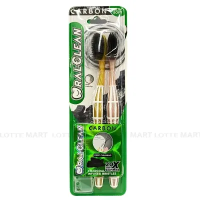 Bàn Chải Đánh Răng Oral Clean Carbon Slimsoft Bộ 2 Cái