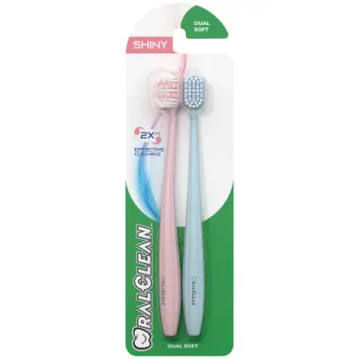 Bộ 02 Bàn Chải Đánh Răng Oral Clean Shiny Dual Soft