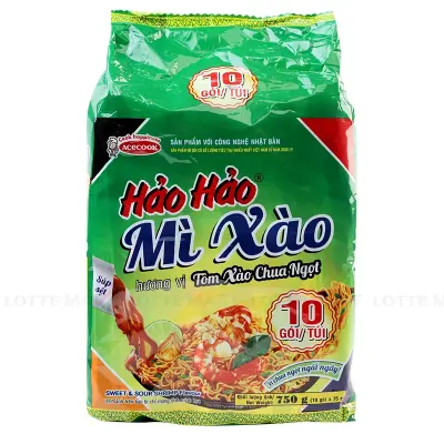 Lốc 10 Gói Mì Hảo Hảo Tôm Xào Chua Ngọt 75g