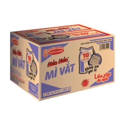 Thùng 6 Lốc Mì Hảo Hảo Acecook Vắt Không Gia Vị 665g