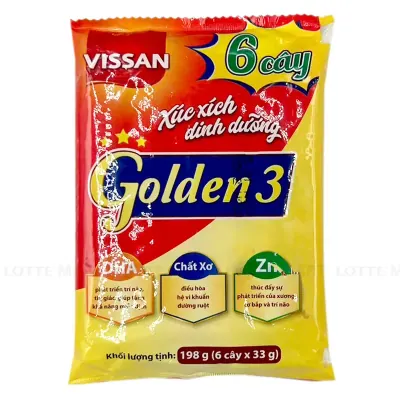 Xúc Xích Dinh Dưỡng Vissan Golden 3 198g