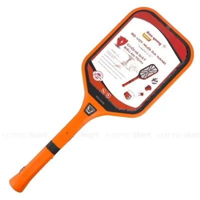 Bộ Vợt Muỗi Đa Năng Điện Quang EMR08L OBL - Màu Cam Đen