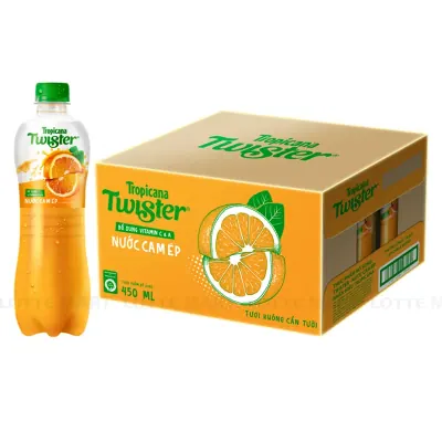 Thùng 24 Chai Nước Cam Ép Twister 450ml