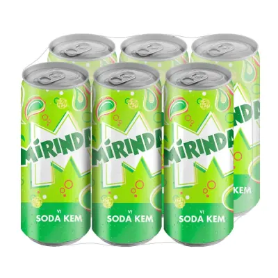 Lốc 6 Lon Nước Ngọt Mirinda Vị Soda Kem 320ml