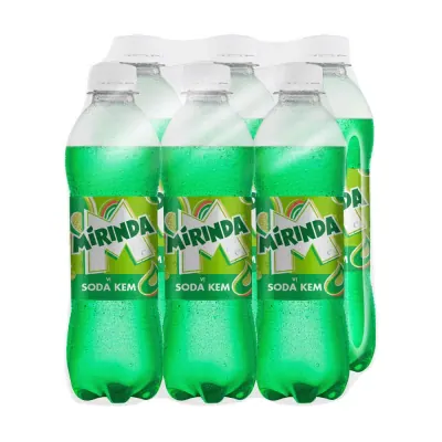 Lốc 6 Nước Ngọt Có Ga Mirinda Soda Kem Chai 390ml