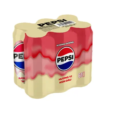 Nước Giải Khát Pepsi Zero Calo Hương Vị Kem Dâu 6x235ml