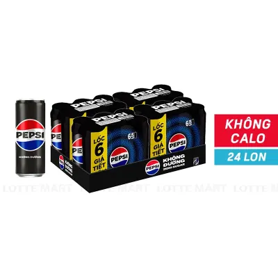 Thùng 24 Lon Nước Ngọt Pepsi Không Calo 320ml