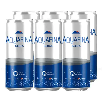 Lốc 6 Lon Nước Có Gas Aquafina Soda 320ml