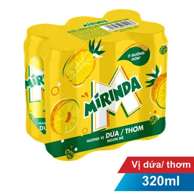 Nước Giải Khát Mirinda Hương Vị Dứa 6x320ml