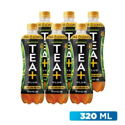 Lốc 6 Trà Olong TEA+ Plus Chai 320ml