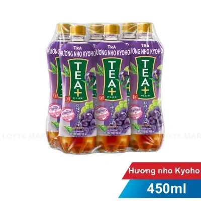 Lốc 6 Chai Trà Ô Long TEA+ Plus Nho Kyoho 450ml