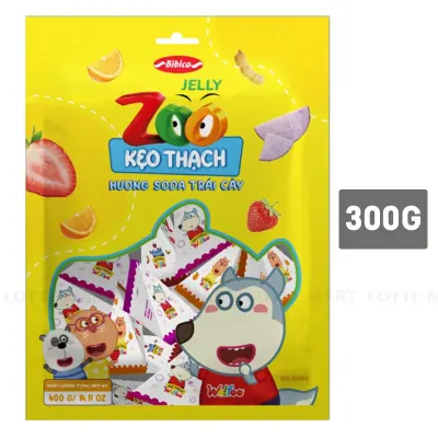 Kẹo Thạch Bibica Zoo Soda Trái Cây Gói 300g