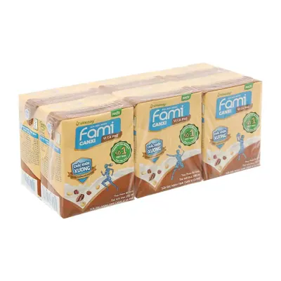 Lốc 6 Hộp Sữa Đậu Nành Vinasoy Fami Canxi Vị Cà Phê 200ml