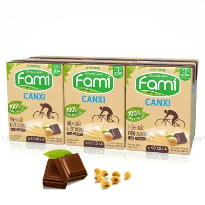 Lốc 6 Hộp Sữa Đậu Nành Fami Nguyên Chất Vị Socola 200ml