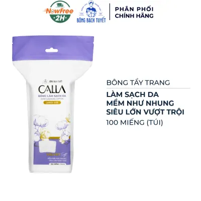 Bông Tẩy Trang Bông Bạch Tuyết Calla Làm Sạch Da Túi 100 Miếng