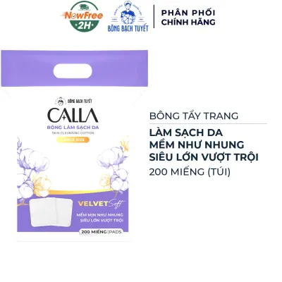 Bông Tẩy Trang Bông Bạch Tuyết Calla Làm Sạch Da Túi 200 Miếng
