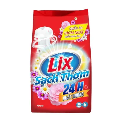 Bột Giặt Lix Sạch Thơm 24 Giờ Ngát Hương Túi 5.5kg