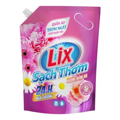 Nước Giặt Lix Sạch Thơm Hương Nắng Hạ Cho Máy Giặt Cửa Trước và Cửa Trên 3.2kg