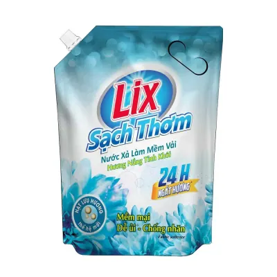 Nước Xả Vải Lix Sạch Thơm Tinh Khôi Túi 2.2L