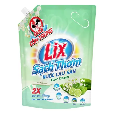 Nước Lau Sàn Lix Hương Linh Lan và Cam Bergamot Túi 3.2L