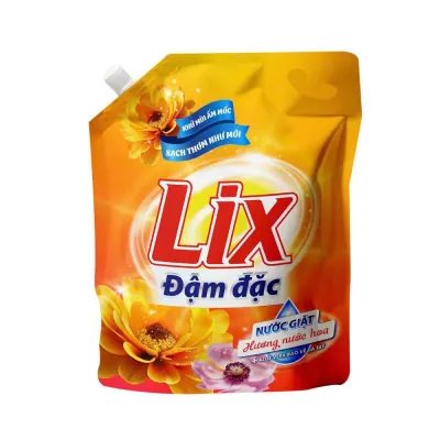 Nước Giặt Lix Đậm Đặc Hương Nước Hoa Cho Máy Giặt Cửa Trước và Cửa Trên Túi 3.2kg