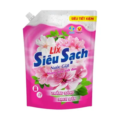 Nước Giặt Siêu Sạch Hương Hoa Anh Đào Túi 2.4kg